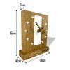 Drevené stolové hodiny z dubového dreva – biele 5
