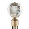 Koncovka Guľa Crystal starožitná mosadz