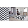 Moderný koberec HOME art tmavo sivý Cik cak vzor