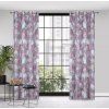 Dekoračný etamínový záves SHERRY s kvetinovým motívom 140x250cm
