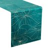 Elegantný zamatový behúň na stôl BLINK 18 tmavotyrkysový