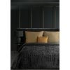 Jednofarebný zamatový prehoz na posteľ SALVIA7 čierny