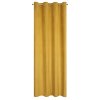 Zamatový záves s vlnitým vzorom LILI - horčicovožltý