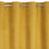 Zamatový záves s vlnitým vzorom LILI - horčicovožltý