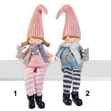 Děti nohaté polyresin 12cm mix