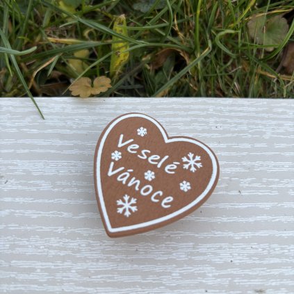 Vánoční kolíček s nápisem