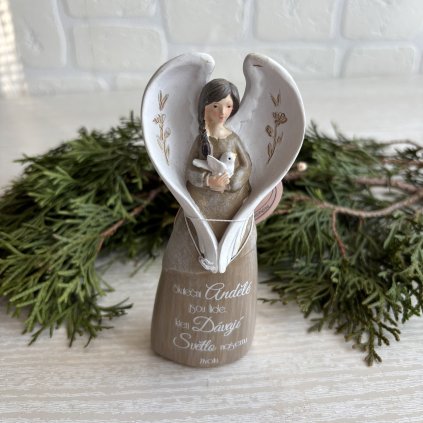 Andílek s motivačním textem