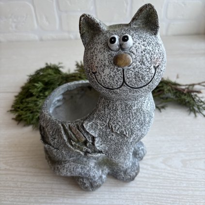 Dekorační květináč kočka X5716