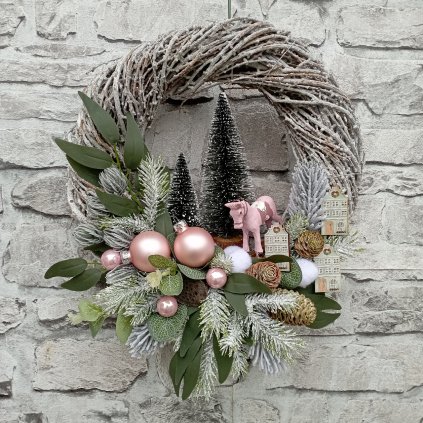 Vánoční věnec s koníkem kód: VX 0551