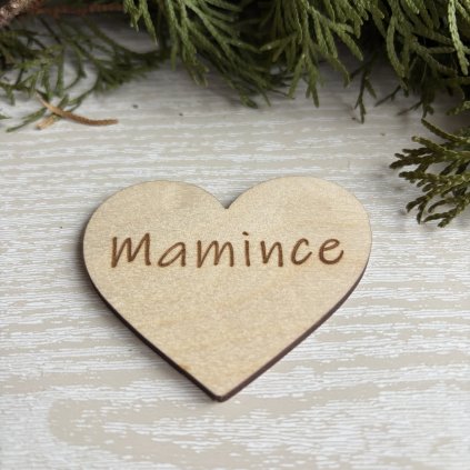 Srdíčko s nápisem 6x7cm