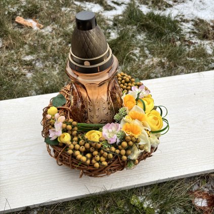 Dekorace se svíčkou ve skle kód: HR 56