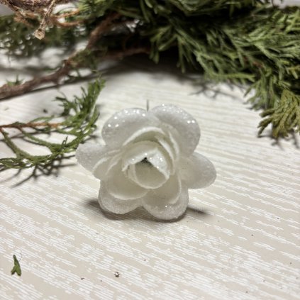 Umělá růže glitter