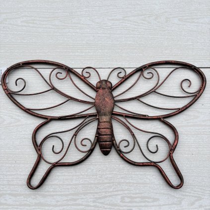 Kovový motýl 47x28cm