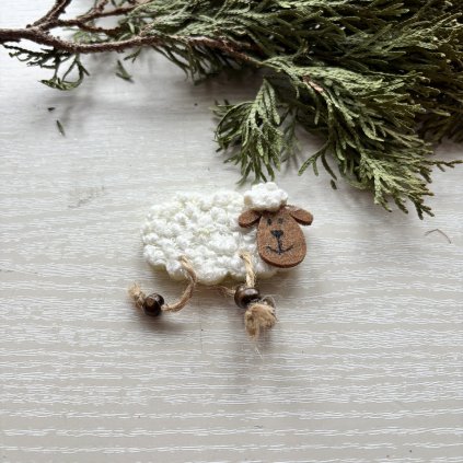 Dekorace ovečka s lepítkem