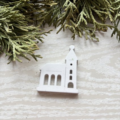 Přízdoba kostelík 3x4 cm