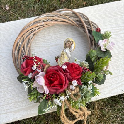 Dekorační věnec na dveře  - kód: LET 8