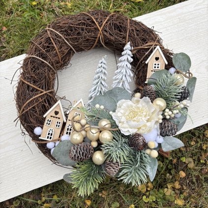 Dekorační věnec na dveře  - kód: VAN 12