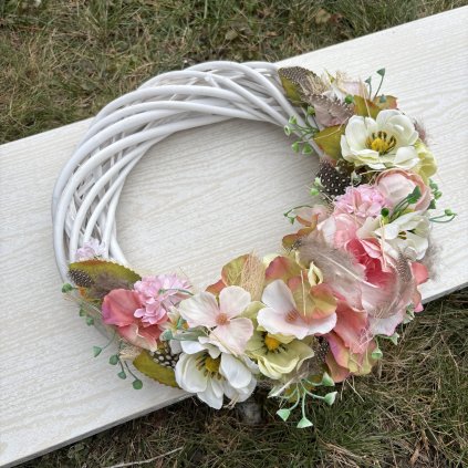 Jarní dekorační věnec na dveře - kód: JAR 14