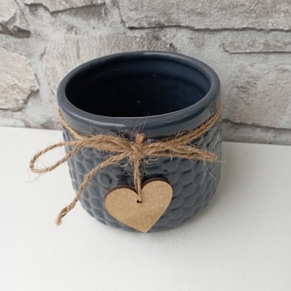 Dekorační keramická váza antracit IMN518