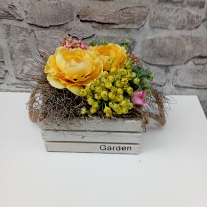 Dekorace v dřevěné bedýnce - kód: JAR 33