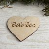 Srdíčko s nápisem 6x7cm