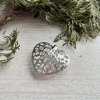 Kovové srdíčko stříbrné 5x6cm