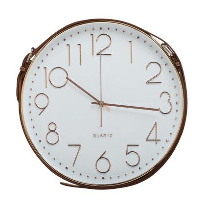 HODINY NÁSTENNÉ MDF 40CM HNEDÉ