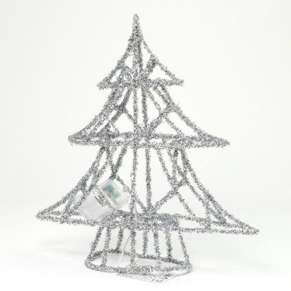 STROMČEK 30LED 40CM STRIEBOR