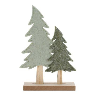 STROMČEKY ZELENÉ FILC/FREVO 13*4*21CM