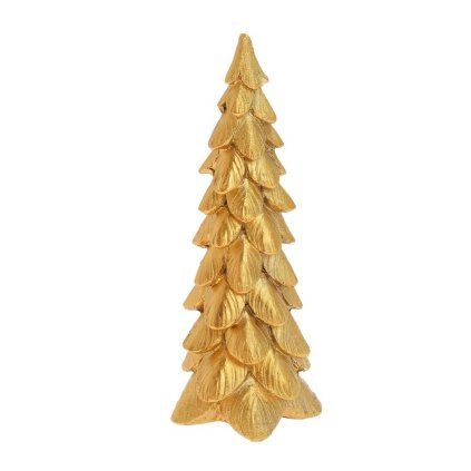 STROMČEK ZLATÝ POLY 8*8*20CM