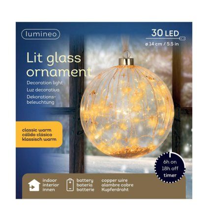 Led30 guľa bater. pr.14cm