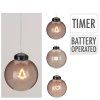 Sklenená LED guľa, 15 cm, 3 druhy