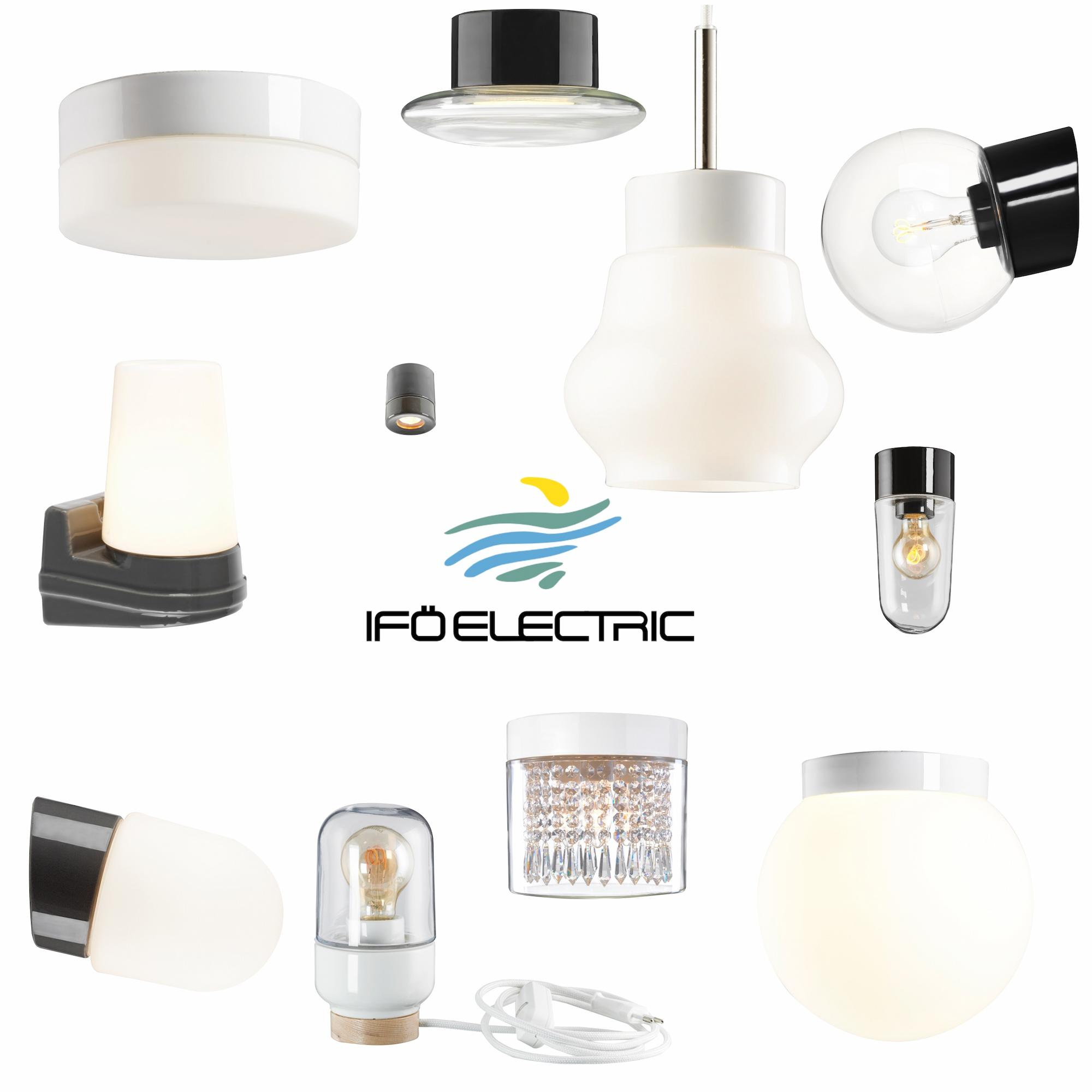 Odolná porcelánová světla Ifö Electric