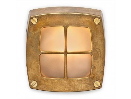 100629 Nástěnné svítidlo Cube mosaz s křížem rozsvíceno
