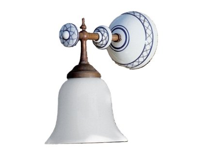 Venkovská porcelánová lampa Caracoi malovaná