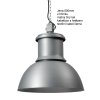 Jena - Mohutná industriální lampa, různé barvy, několik druhů zavěšení, ø 400-500 mm