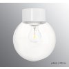 Bílé porcelánové svítidlo Classic Globe s čirým sklem velikost L, 200mm