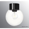 Černé porcelánové svítidlo Classic Globe s čirým sklem, velikost M 180mm