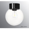 Černé porcelánové svítidlo Classic Globe s čirým sklem, velikost L 200mm