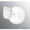 Bílé nástěnné porcelánové svítidlo Classic Globe s čirým sklem velikost S