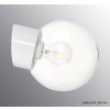 Bílé nástěnné porcelánové svítidlo Classic Globe s čirým sklem velikost M