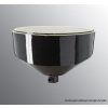 Lampa se skleněným stínítkem a textilním kabelem Smycka Emma, bílá/černá