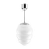 Lustr Bee s triplex foukaným sklem, poniklovaný 490 mm