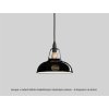 Lampa Coolicon Malá Jet Black s bakelitovým závěsným setem