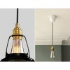 Lampa Coolicon Velká Jet Black E27 závěsný set mosaz