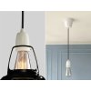 Lampa Coolicon Velká Jet Black E27 závěsný set porcelán