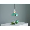 Lampa Coolicon Malá Fresh Teal s porcelánovým závěsným setem realizace
