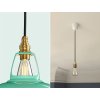 Lampa Coolicon Malá Fresh Teal E14 závěsný set mosaz