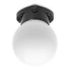 LISILUX Stropní Nástěnné svítidlo s kulatou krytkou, porcelán s černou glazurou S
