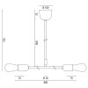 Plane - Minimalistický lustr, otočný 360°, více barev, 750 x 960 mm
